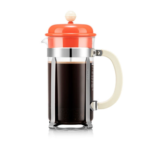 Bodum Caffettiera French Press Coffee Maker - 1L, 8 Cups, Bright Coral
