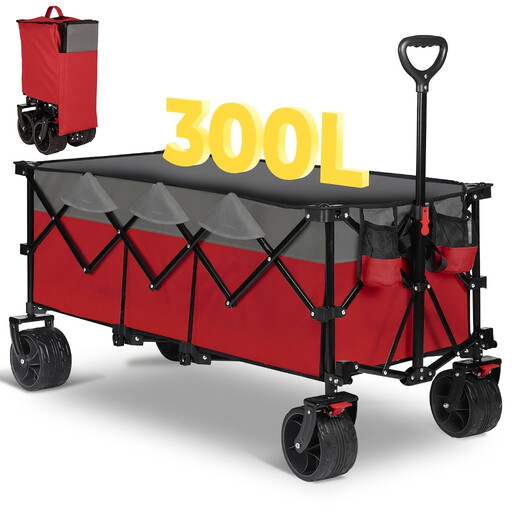 48L Collapsible Foldable Extended Wagon with 200kg Weight Capacity