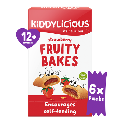 Kiddylicious 草莓烘焙点心，适合 12 个月以上宝宝，6 袋装