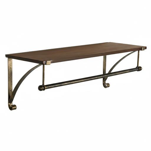 Allen Floating Shelf with Clothing Rod