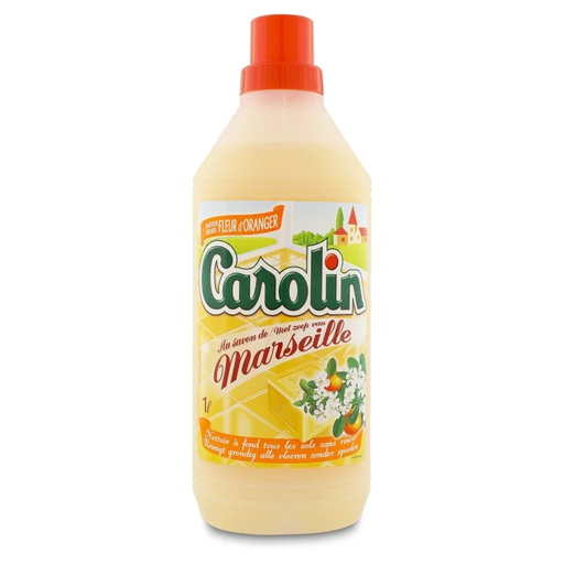 CAROLIN Nettoyant Sols au Savon de Marseille, Fleur d'Oranger, 1 L