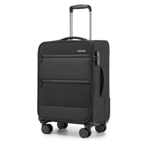 British Traveller 20 Inch Soft Shell Cabin Suitcase