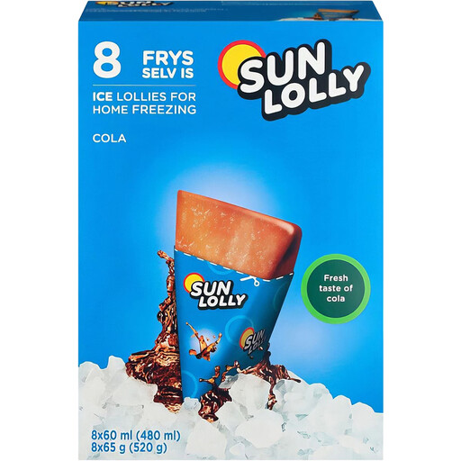 Sun Lolly Ice Lollies Cola 8 x 60 ml