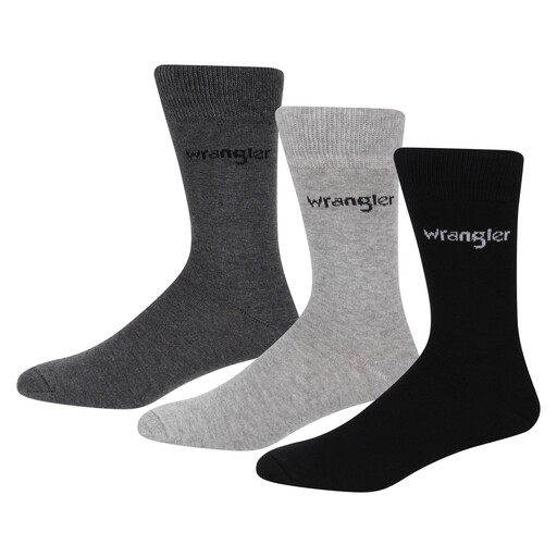 WRANGLER SOCKS CAIRD-BLACK/CHARCOAL MARL/GREY MARL-43-46