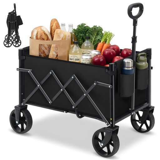 Chariot à roulettes, capacité 80 kg, noir