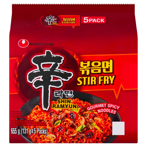 Nongshim Instant Noodle Shin Stir-fry Ramyun 5x130g Halal