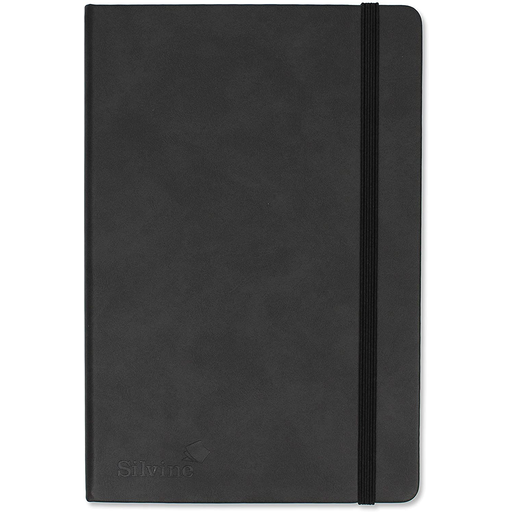 Silvine Executive A5 Casebound Soft feel Notebook Black