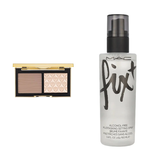 MAC Makeup Beauty Gift Set | Sculpt & Glow Duo Palette + Fix+ Setting Spray 100ml | Special Offer 