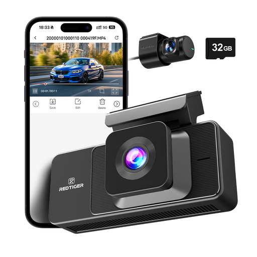 REDTIGER A3 3 Channel Dash Camera