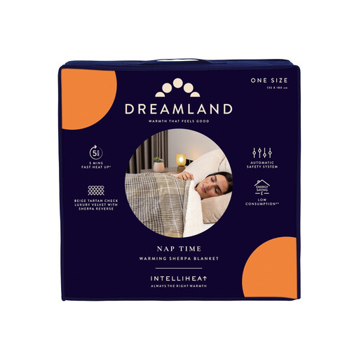 Dreamland Naptime Sherpa Blanket-Beige 180x135