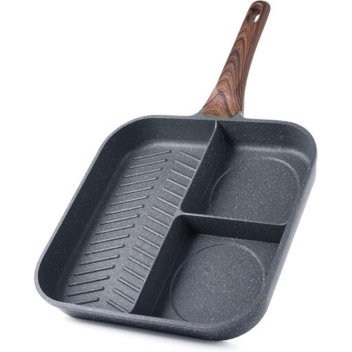 SENSARTE Verdeelde Grillpan met Antiaanbaklaag