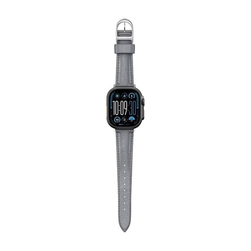 AmazingThing Class Band Leather Strap for Apple Watch - Gray