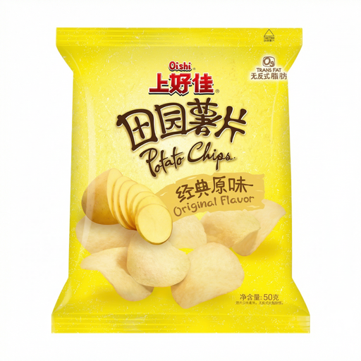 Paquet de chips de pommes de terre Oishi saveur originale 50 g