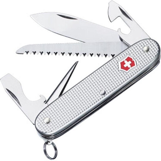 Victorinox Swiss Army Knife Farmer Alox - Silver, 9.30cm