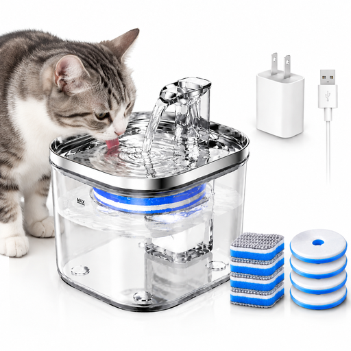 Fontaine à eau pour chat avec filtre, distributeur d’eau de 2 L