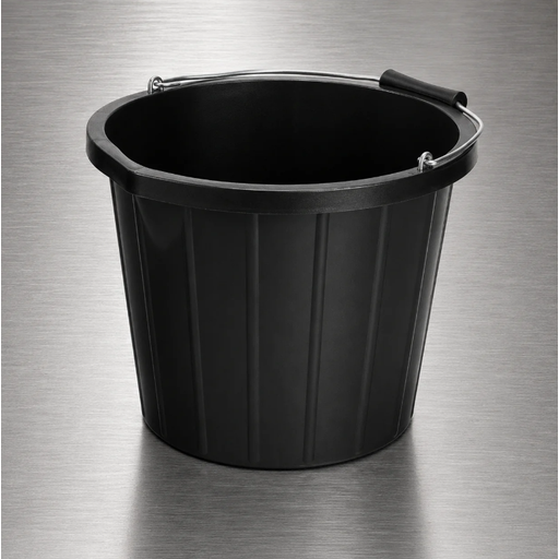 Strata Lipped Tuff Bucket Large 14.5L Black