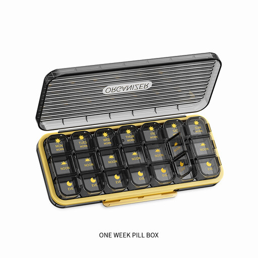 Pill Organizer 3 Times a Day, 7 Day Pill Box