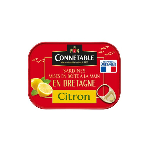 CONNECTABLE sardines in extra virgin olive oil and lemon, 1/6 tin, 115 g