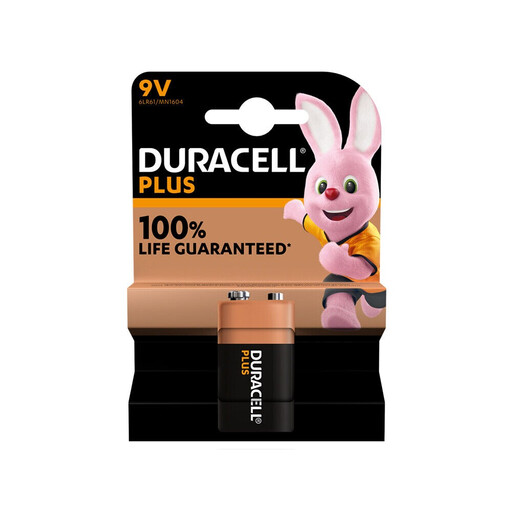 DURACELL 9V Plus Power +100% - Pack of 1