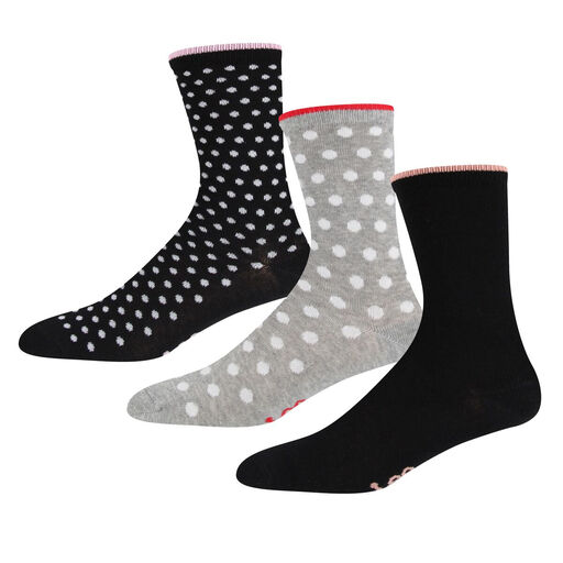 LEE SOCKS JESS-BLACK SPOT/GREY MARL SPOT/BLACK-37-40