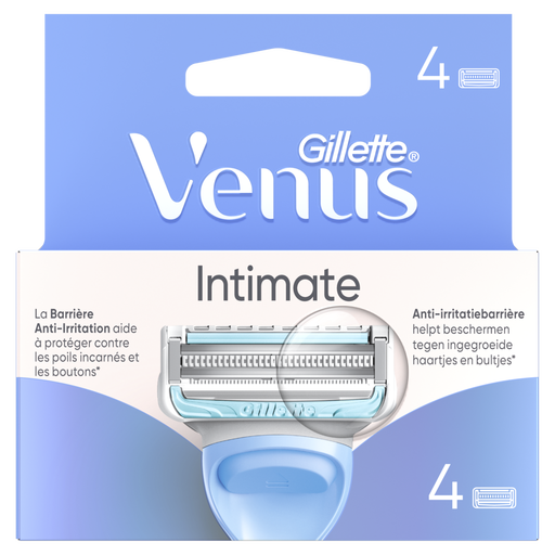 GILLETTE Venus Intimate Razor Blade Refills for Bikini Area - 4 Count