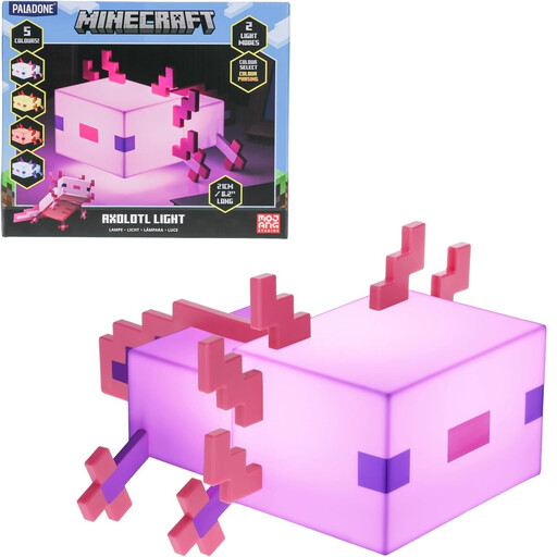 Minecraft Axolotl Color-Changing Light - Officially Licensed