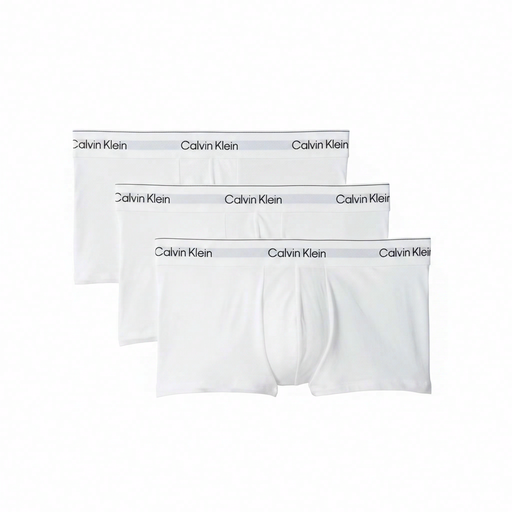 Calvin Klein 3 Pack Low Rise Trunks Icon Cotton Stretch White 3XL