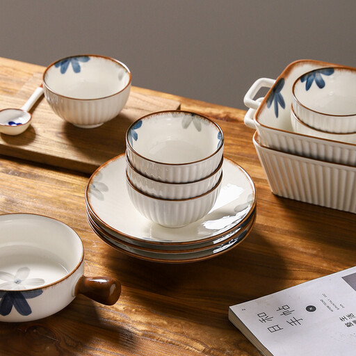 KAWASIMAYA Japanese Style 7-Piece Ceramic Tableware Sets