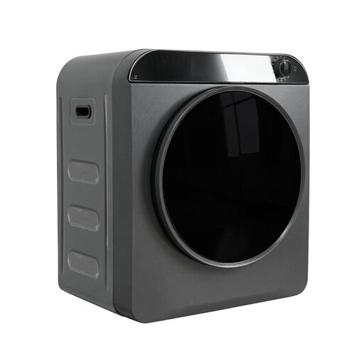 Silver-grey tumble dryer, freestanding or wall-mounted