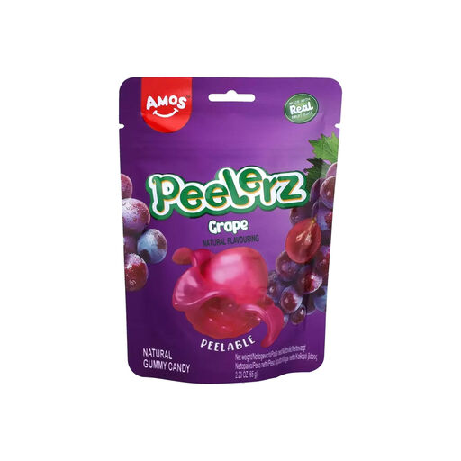Amos Peelerz Gummy Candy - Grape 65g