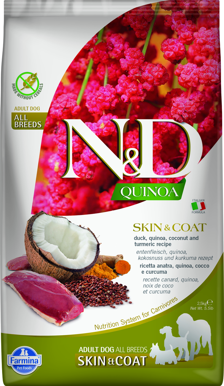 Farmina Quinoa Fur Supplement (Duck, Quinoa, Coconut and Turmeric) Adult Dog (Mini) 2.5 kg