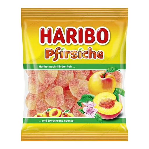 Haribo Peaches Sugar Coated Fruit Gums 175g