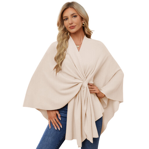 PULI Women's Shawl 0857 in Beige
