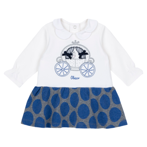 CHICCO DRESS DRESS LONG SLEEVE 86 WHITE