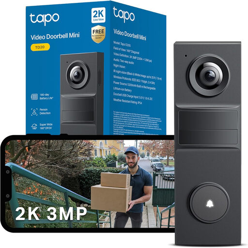 tapo TD20 Smart Video Doorbell Camera with 3MP HD & Night Vision