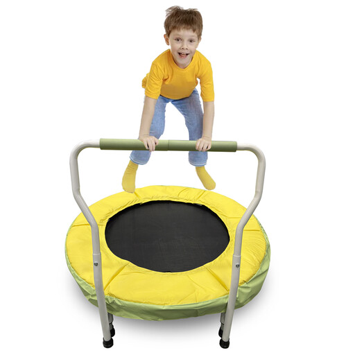SPORTSOUL Mini Trampoline for kids 3-6 with Super Safe Foam Handle Bar