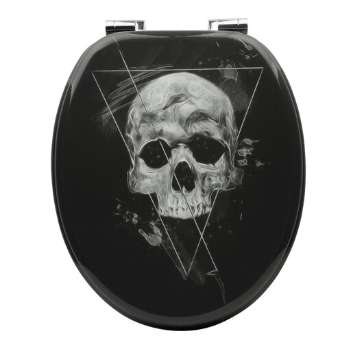 Woltu WC-Sitz mit Totenkopf-Design