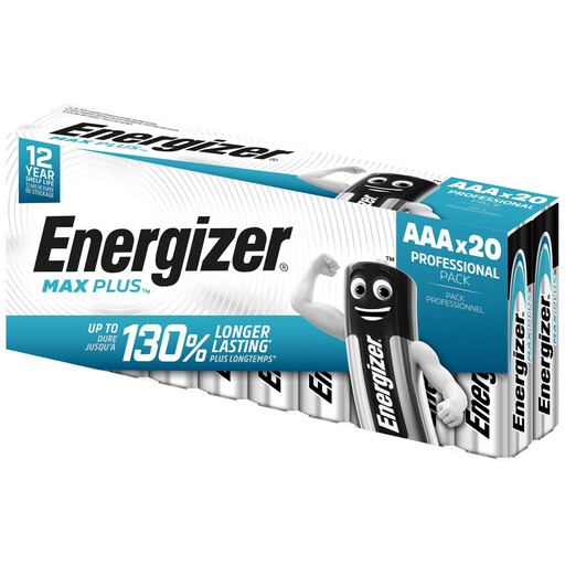 Energizer AAA Max Plus Alkaline - Pack of 20