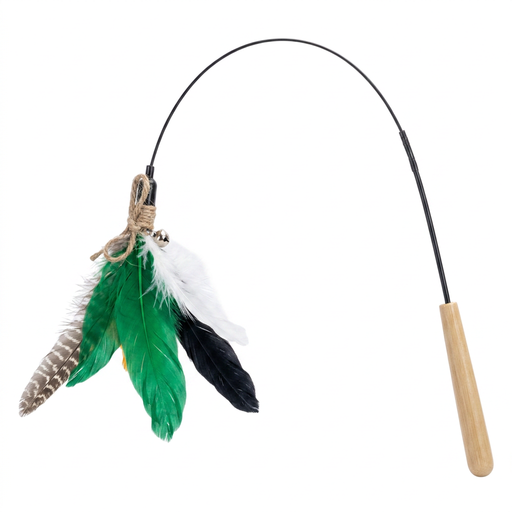 NOBLEZA Bamboo Dragonfly Cat Teaser Wand Set
