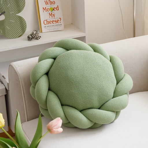 Coussin Couronne Acrylique MEROPE, 40x40cm, vert clair