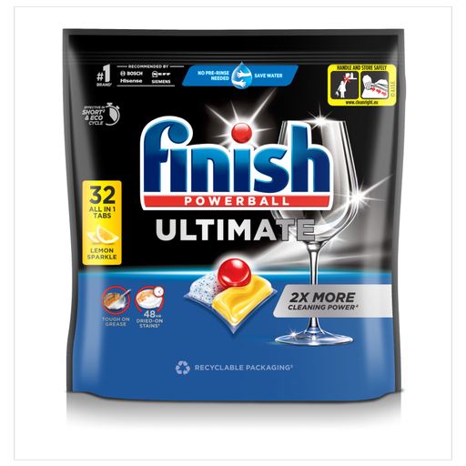 Finish Ultimate All in One Dishwashing Tablets, Lemon, 32 Tabs