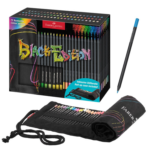 Faber-Castell Black Edition Colored Pencil Set of 72 with Case
