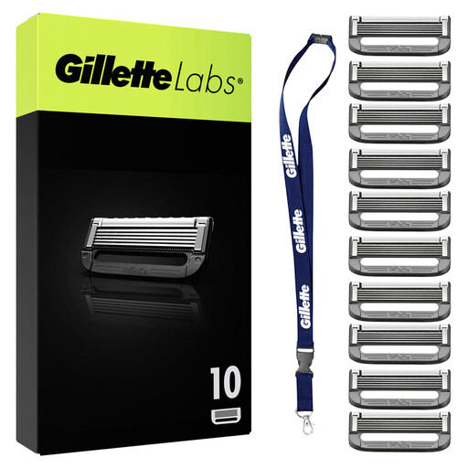 Gillette Labs Rasierklingen für Herren, 10 Ersatzklingen