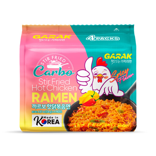 GARAK Carbo Hot Chicken Flavor Stir-fry Ramen 145g x 5p