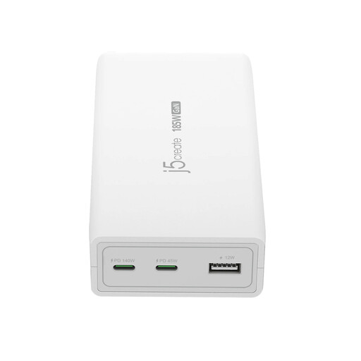 j5create 185W GaN PD 3.1 USB-C 3-Port Charger