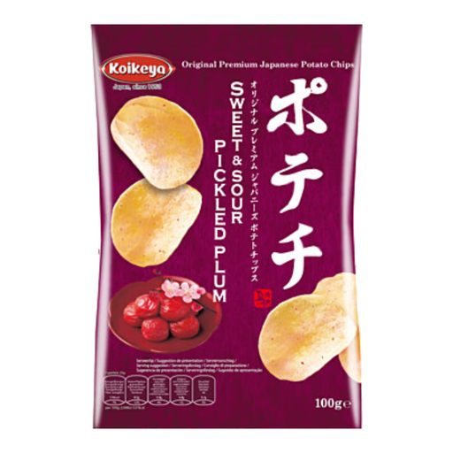 KOIKEYA Sweet & Sour Pickled Plum Potato Crisps, 100 g