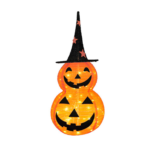Halloween PUMPKIN WITH HAT FOLDABLE 90CM