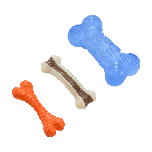 Blinkit Pet Teething Toy Set, Dog Toys with Cheese Bone Design, for Teeth Cleaning, Suitable for All Dog Breeds