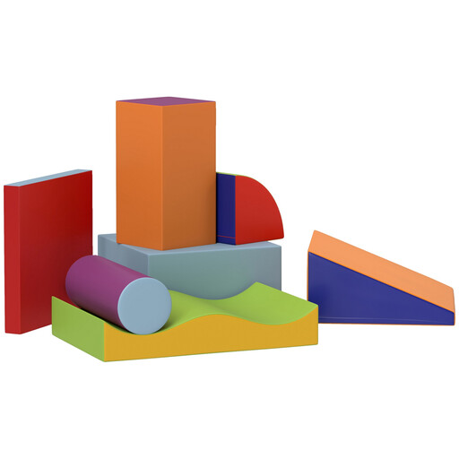 HOMCOM Soft Play Set, 7 Piece Foam Blocks