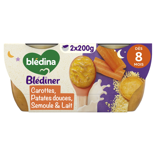 BLEDINA Blédiner D?ner Carotte Patate Douce Semoule Lactée